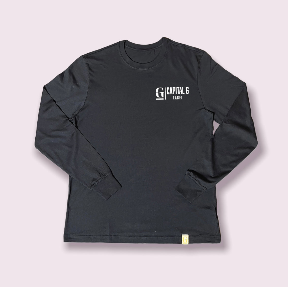 Capital G Label Tee (Black/White long sleeved)