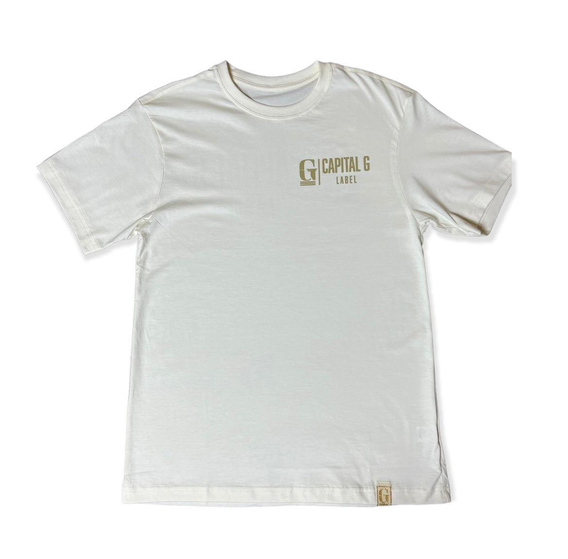 Capital G Label Tee (Cream/Gold)