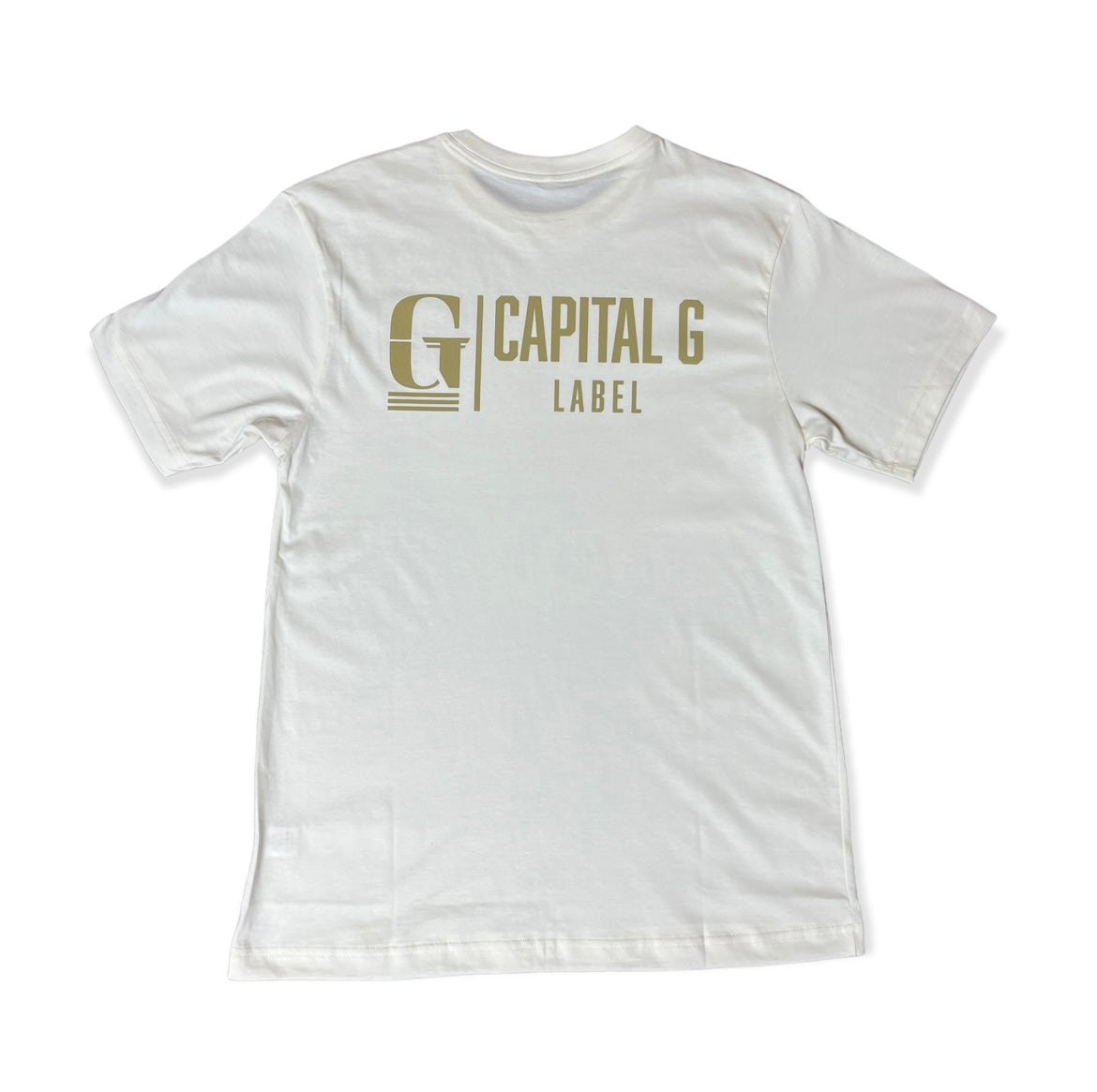 Capital G Label Tee (Cream/Gold)